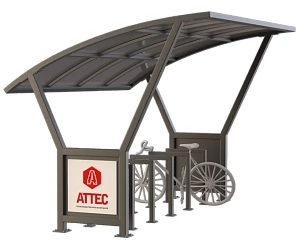 Крытая велопарковка Аламо в наличии и на заказ от компании-производителя АТТЕС
