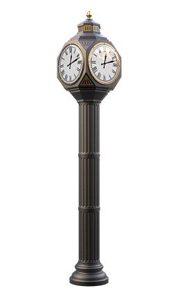 Электронные уличные часы на опоре Дассель в наличии и на заказ от компании-производителя АТТЕС
