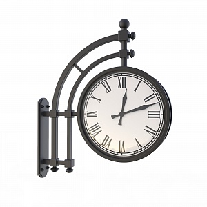 Настенные уличные электронные часы на кронштейне Альбатрос фото